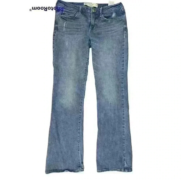 Abercrombie & Fitch Womens 6S Jeans 28x31 The A&F Boot Button Fly Distressed - Picture 1 of 13